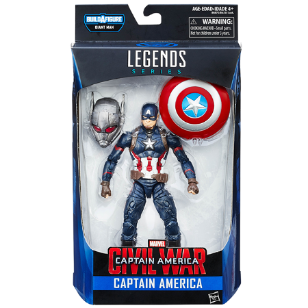 [중고][캡틴 아메리카: 시빌 워] 해즈브로 마블 레전드 시리즈 캡틴 아메리카: 시빌 워 캡틴 아메리카(박스 찢어짐, 옷 이염)